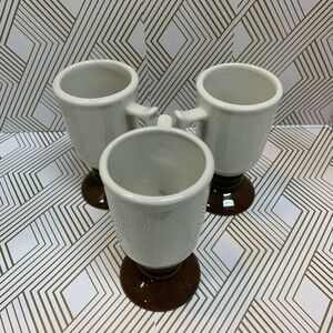 Sterling China Restaurant Ware Irish Coffee Mugs Set of 3 Vintage